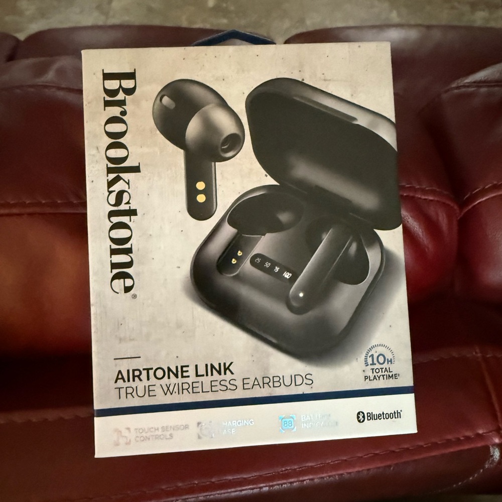 Brookstone Airtone Link Wireless Earbuds - Black